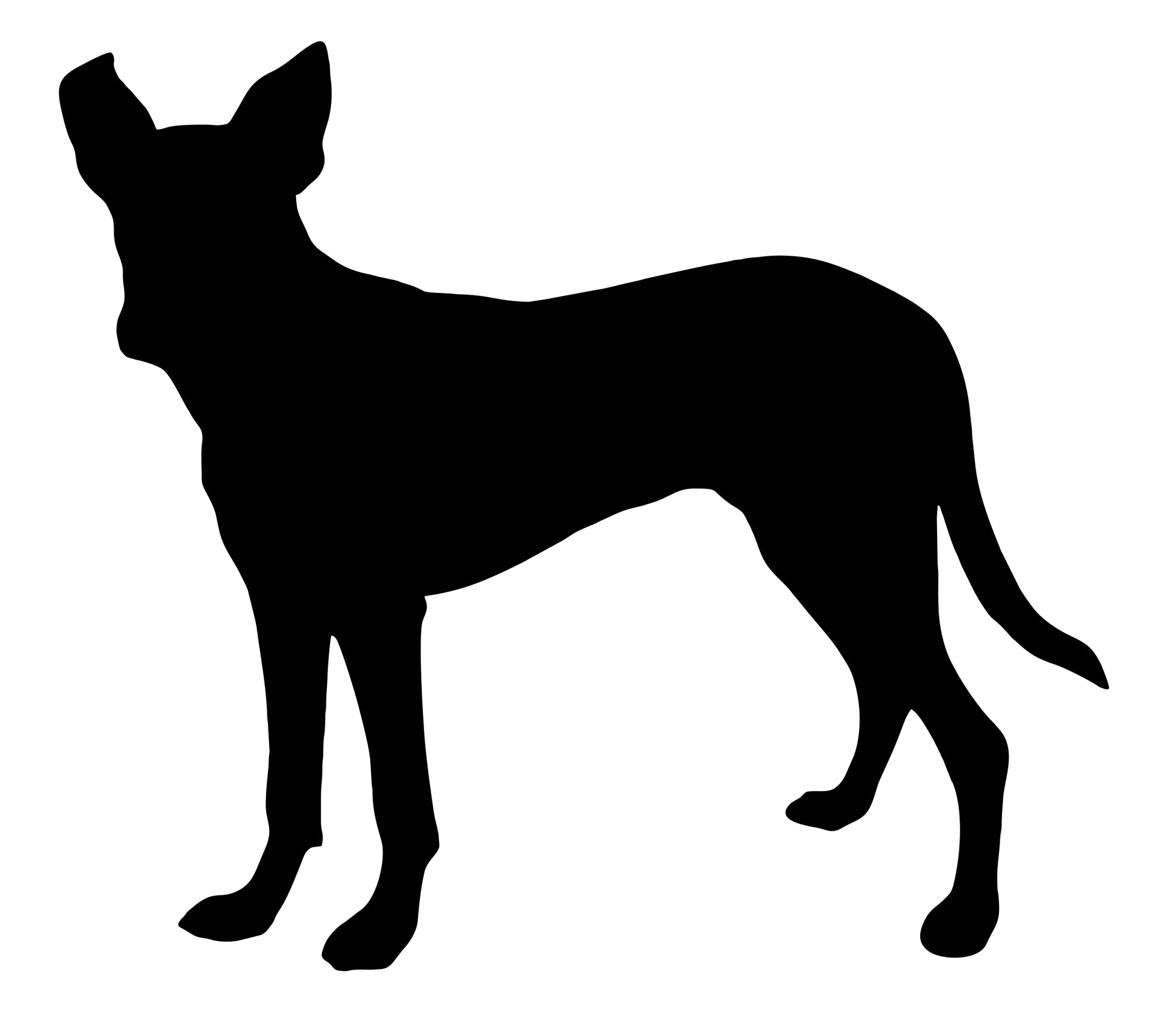 A high-quality black vinyl sticker featuring the silhouette of an Africanis dog. Durable and weatherproof, this sticker is perfect for cars, laptops, and other smooth surfaces. Also available in white for dark surfaces.