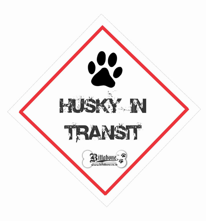 Husky in Transit On Board Car Sign or Sticker – Billabone