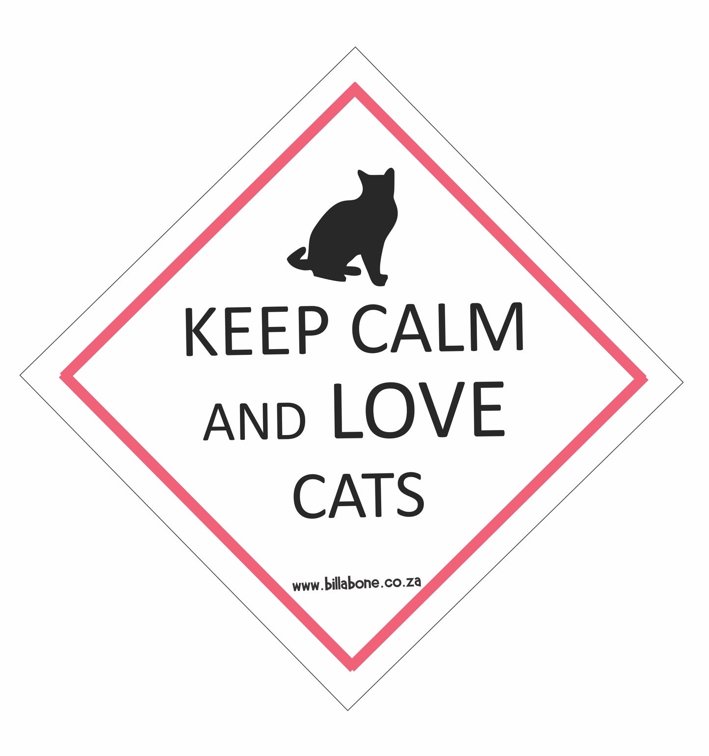 Keep calm and love cats Car Sign or Sticker