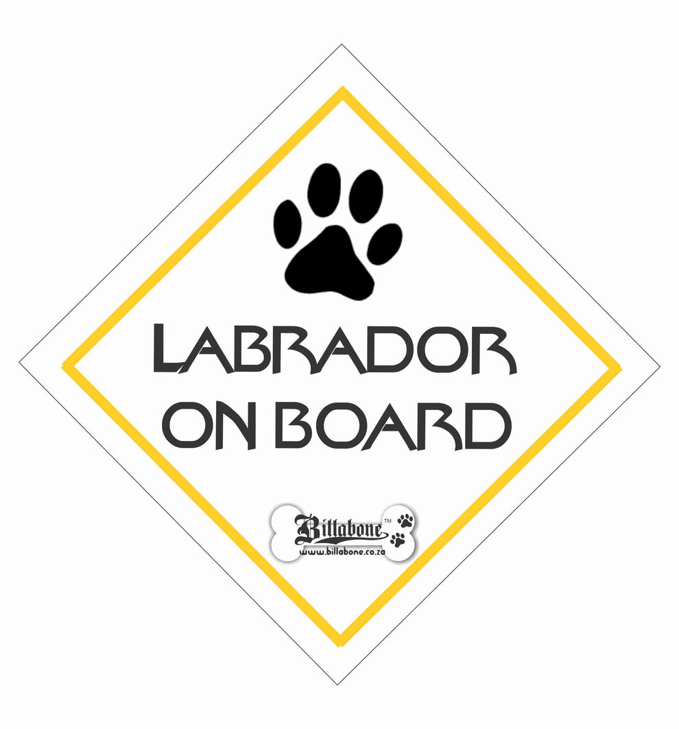 Labrador On Board Car Sign or Sticker – Billabone
